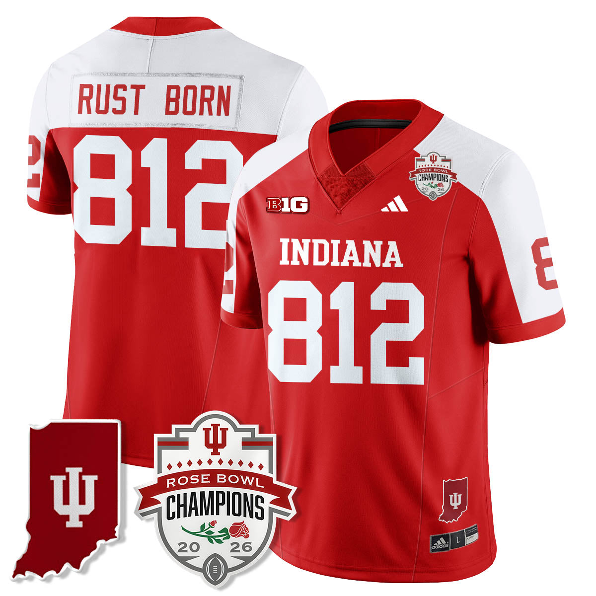 Indiana Hoosiers Vapor Limited Football Jersey - Rose Bowl Champions-Cuztomshoes