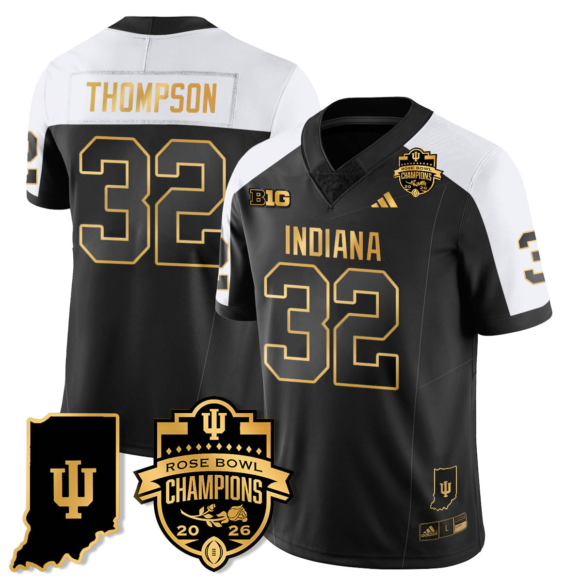 Indiana Hoosiers Vapor Limited Football Gold Jersey - Rose Bowl Champions-Cuztomshoes