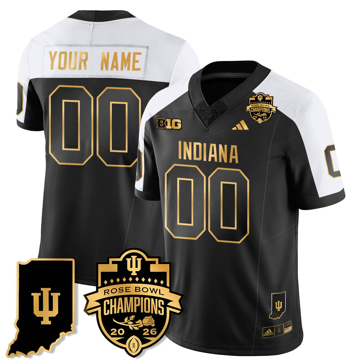Indiana Hoosiers Vapor Limited Football Gold Jersey - Rose Bowl Champions-Cuztomshoes