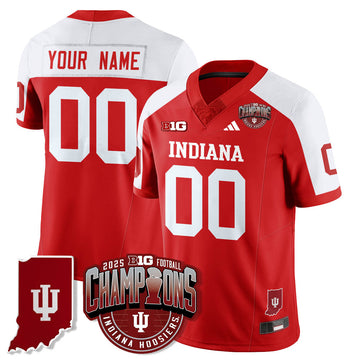 Indiana Hoosiers Vapor Limited Football Custom Jersey - Big 10 Champions - Stitched-Cuztomshoes