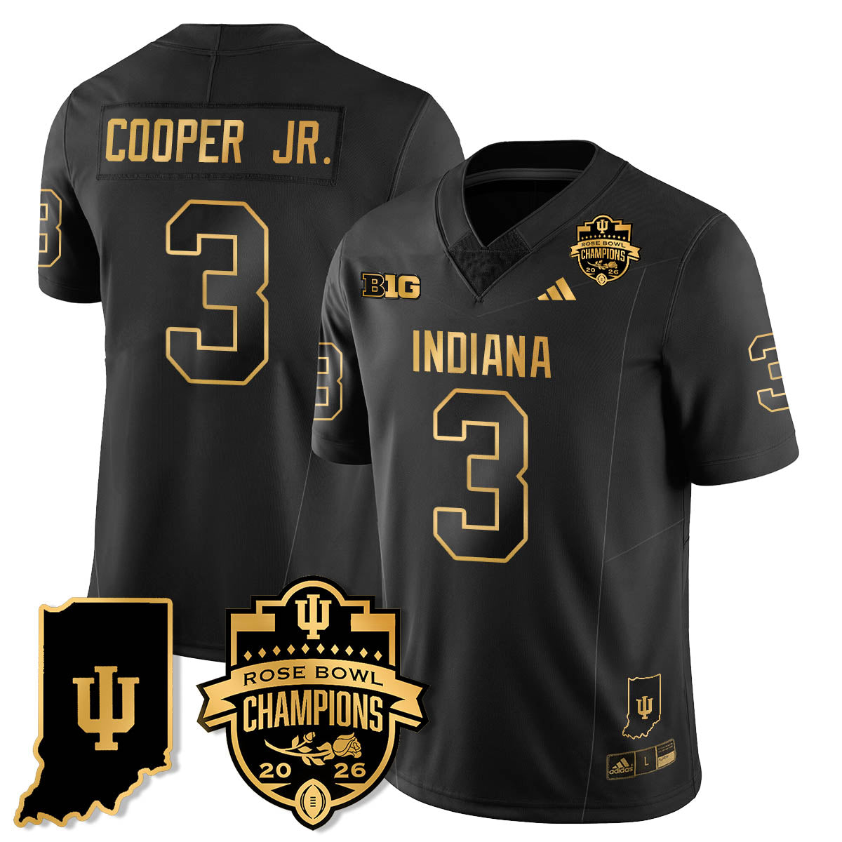 Indiana Hoosiers Vapor Limited Football Gold Jersey - Rose Bowl Champions-Cuztomshoes