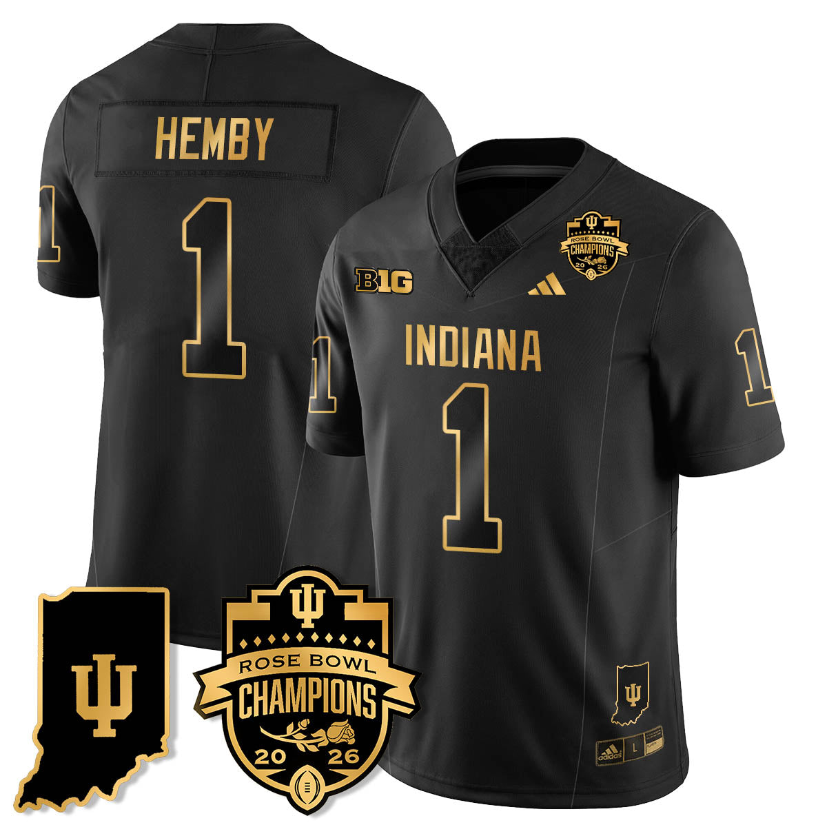 Indiana Hoosiers Vapor Limited Football Gold Jersey - Rose Bowl Champions-Cuztomshoes