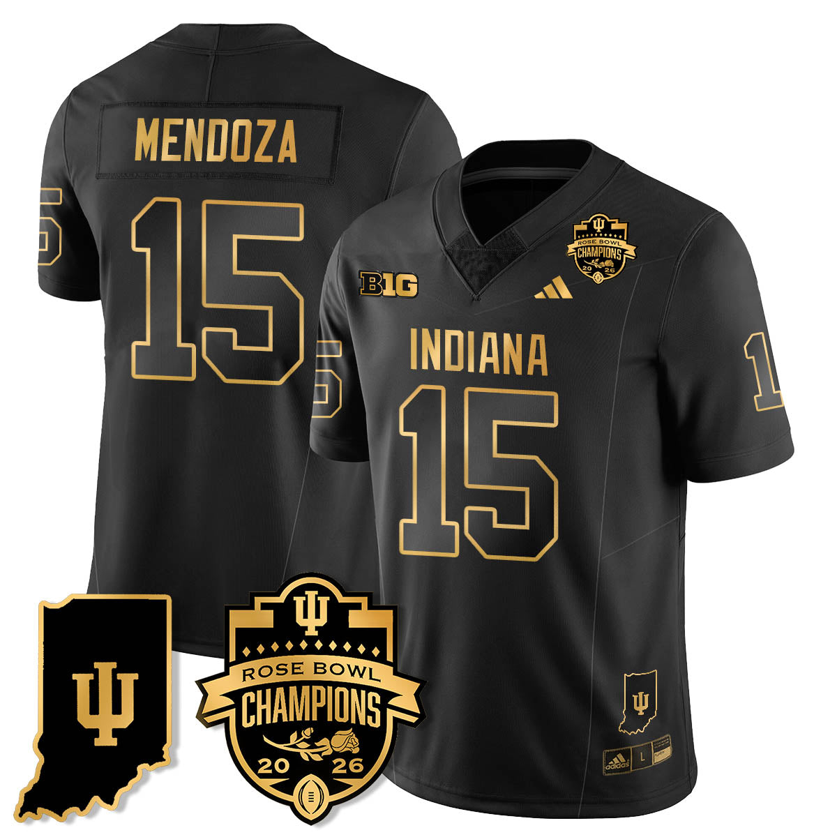 Indiana Hoosiers Vapor Limited Football Gold Jersey - Rose Bowl Champions-Cuztomshoes