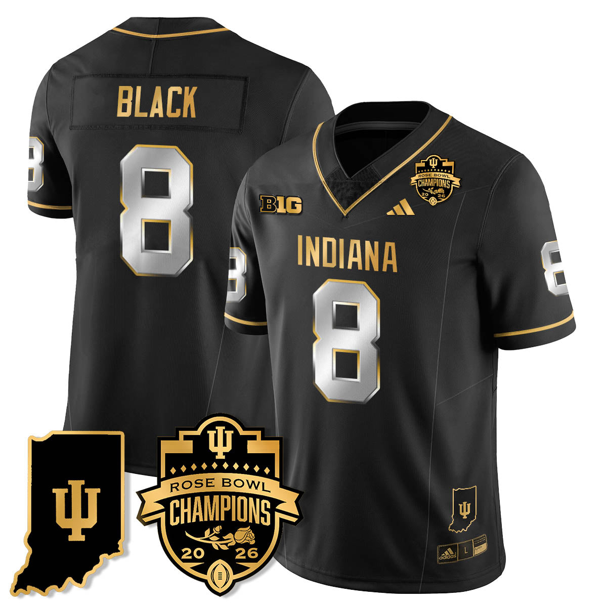 Indiana Hoosiers Vapor Limited Football Gold Jersey - Rose Bowl Champions-Cuztomshoes