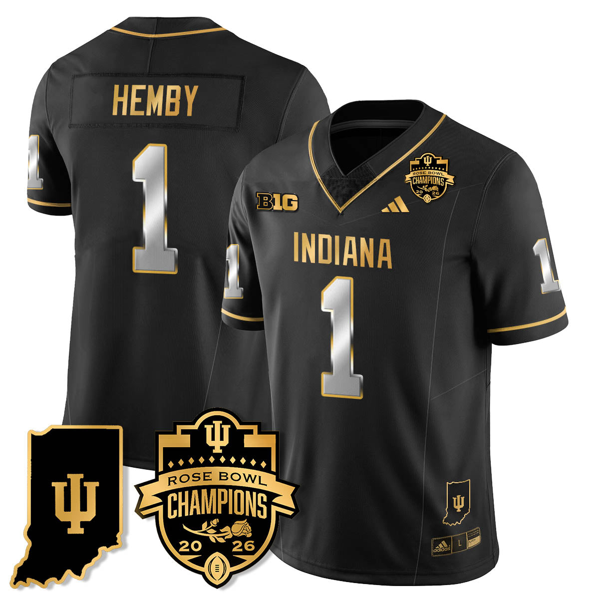 Indiana Hoosiers Vapor Limited Football Gold Jersey - Rose Bowl Champions-Cuztomshoes