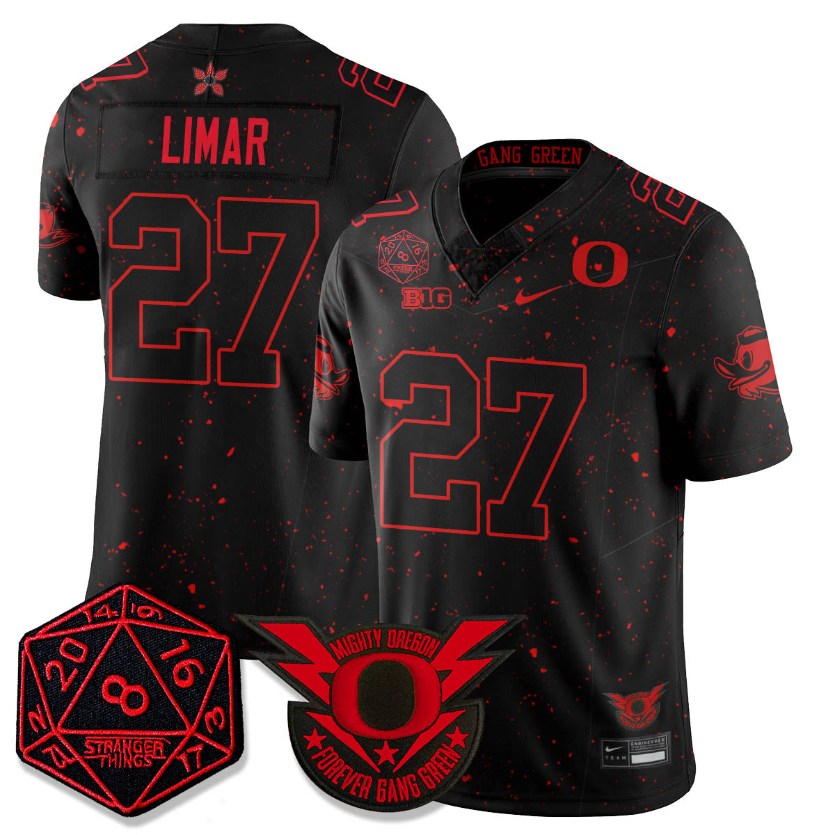 Oregon Ducks Stranger Things Vapor Limited Jersey