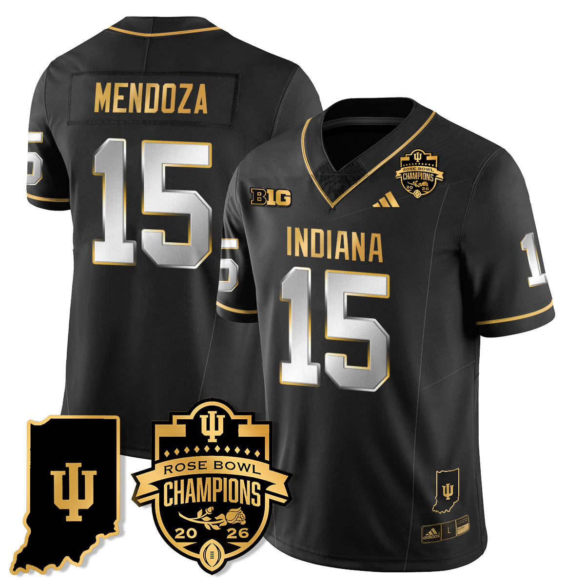 Indiana Hoosiers Vapor Limited Football Gold Jersey - Rose Bowl Champions-Cuztomshoes