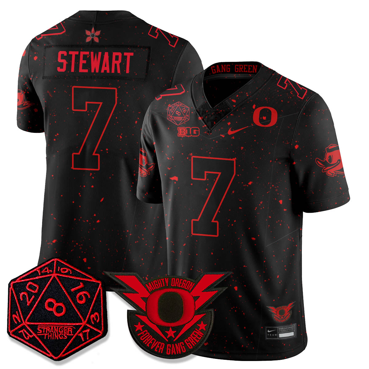 Oregon Ducks Stranger Things Vapor Limited Jersey