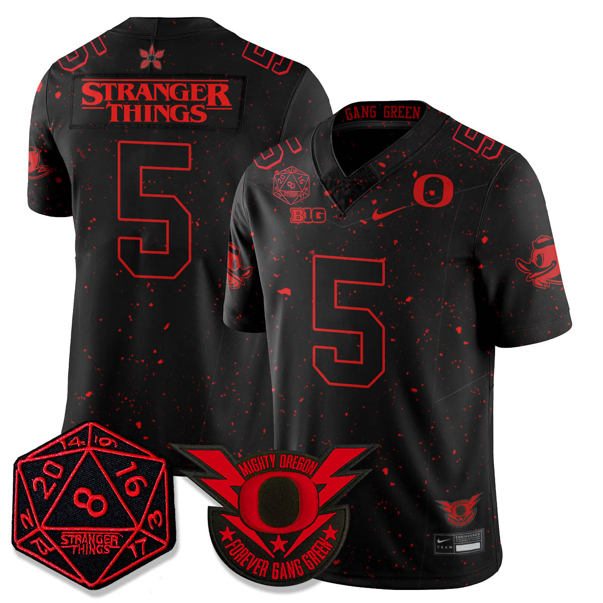 Oregon Ducks Stranger Things Vapor Limited Jersey