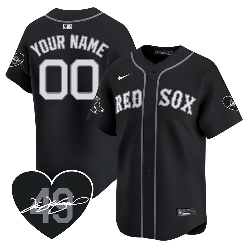 Boston Red Sox Custom Jersey - Memorial Patch - Stitched