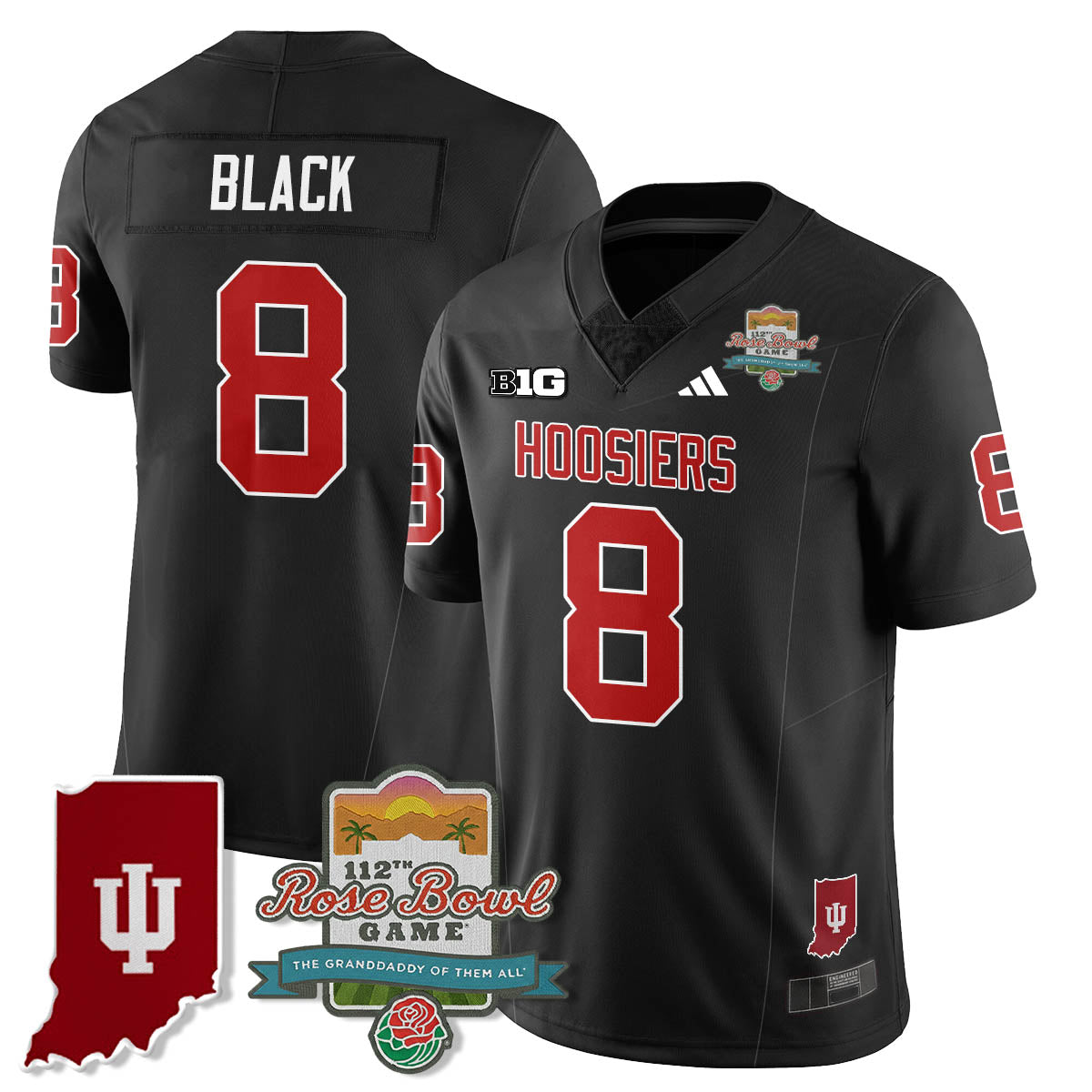 Indiana Hoosiers Vapor Limited Football Jersey - Rose Bowl 112th-Cuztomshoes