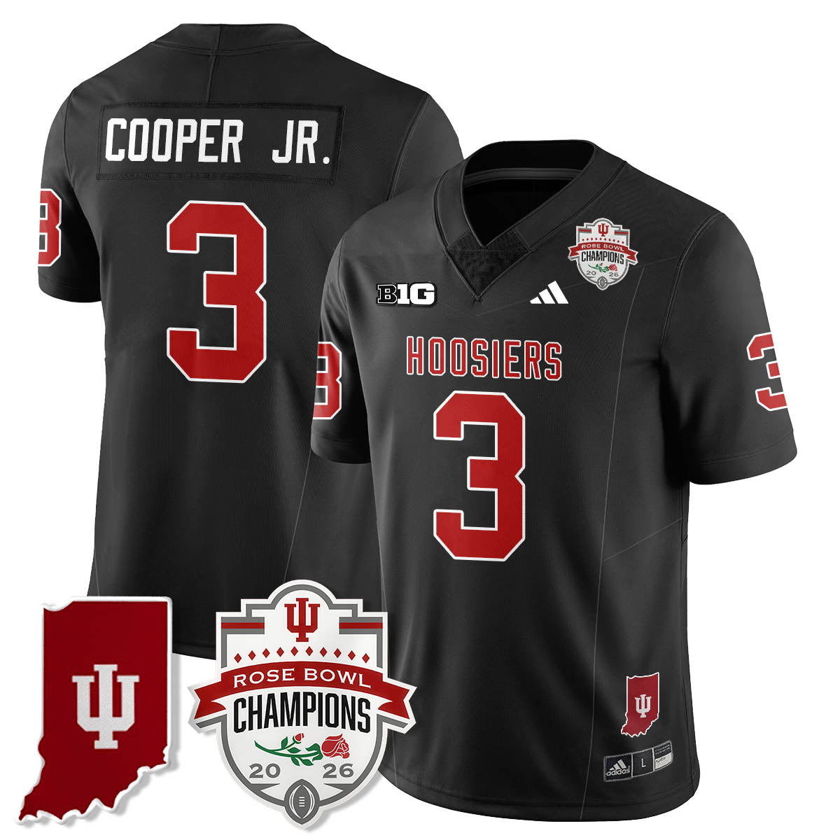 Indiana Hoosiers Vapor Limited Football Jersey - Rose Bowl Champions-Cuztomshoes