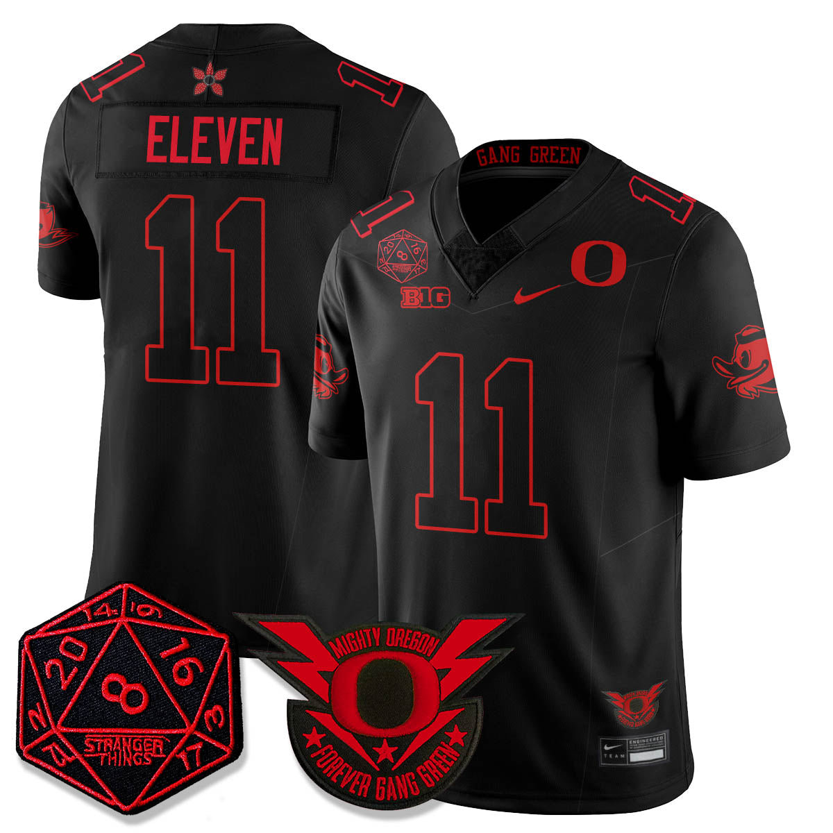 Oregon Ducks Stranger Things Vapor Limited Jersey