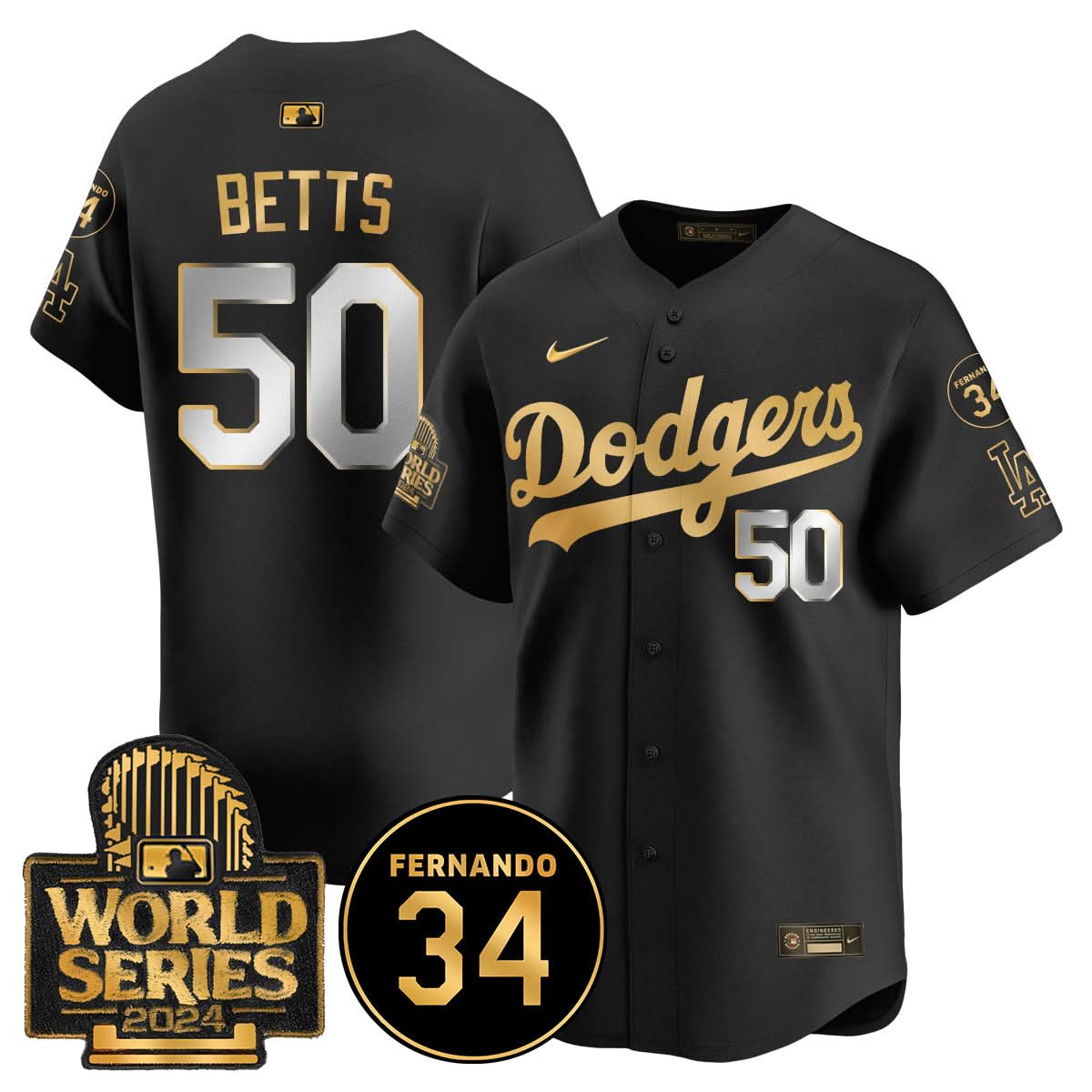 Los Angeles Dodgers Fernando Valenzuela Memorial Jersey - Stitched-Cuztomshoes