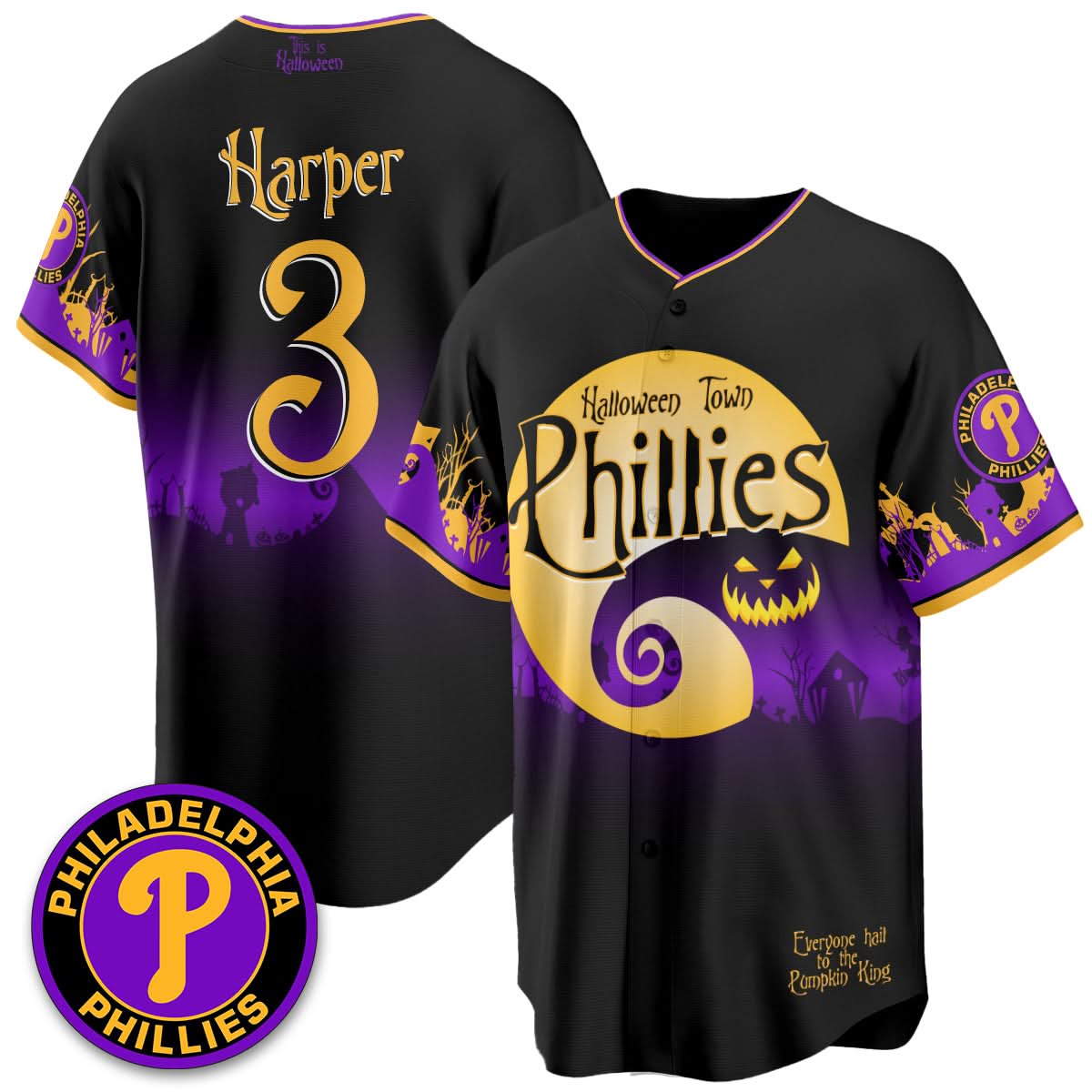 Philadelphia Phillies "Halloween Town" Limited Jersey - Stitched