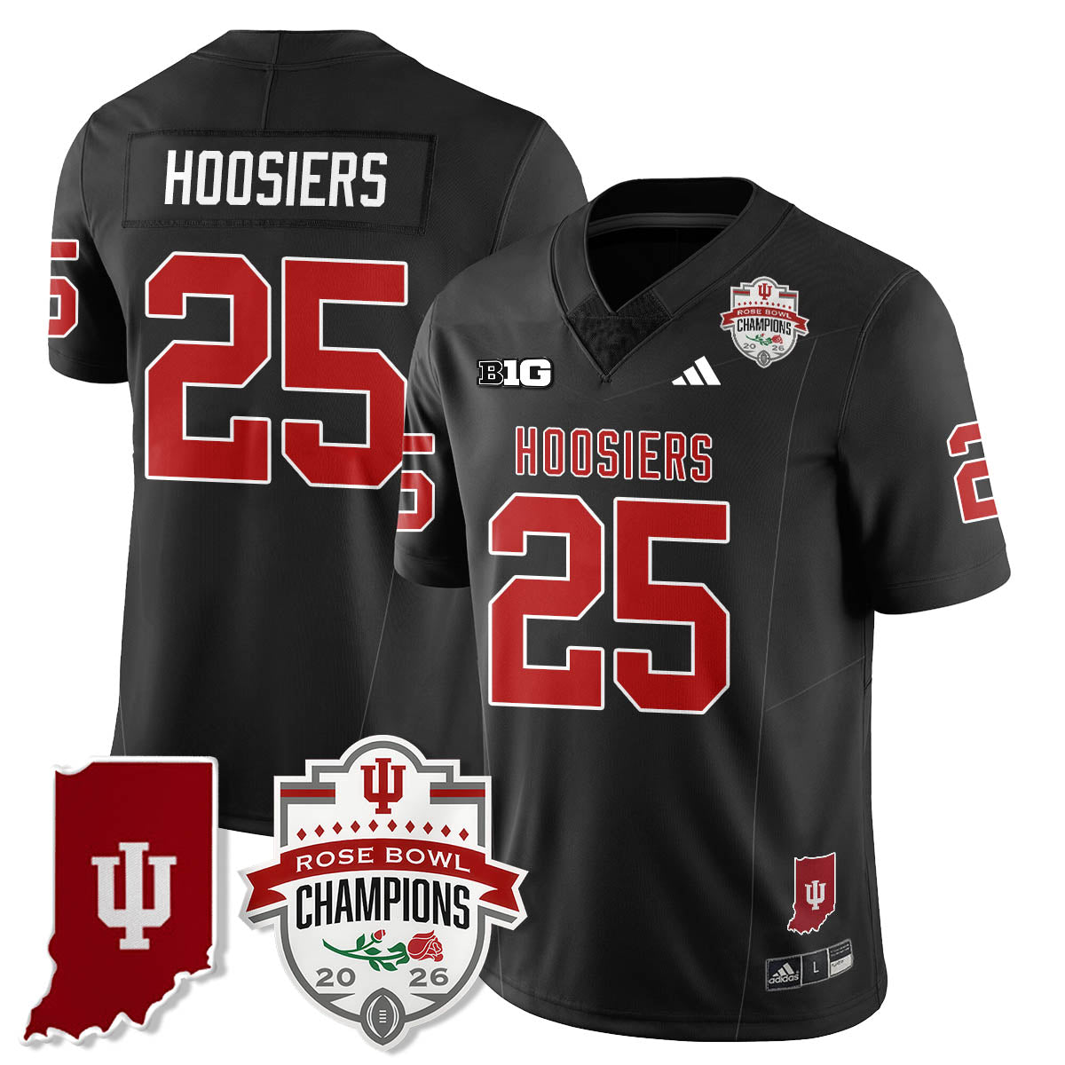 Indiana Hoosiers Vapor Limited Football Jersey - Rose Bowl Champions-Cuztomshoes