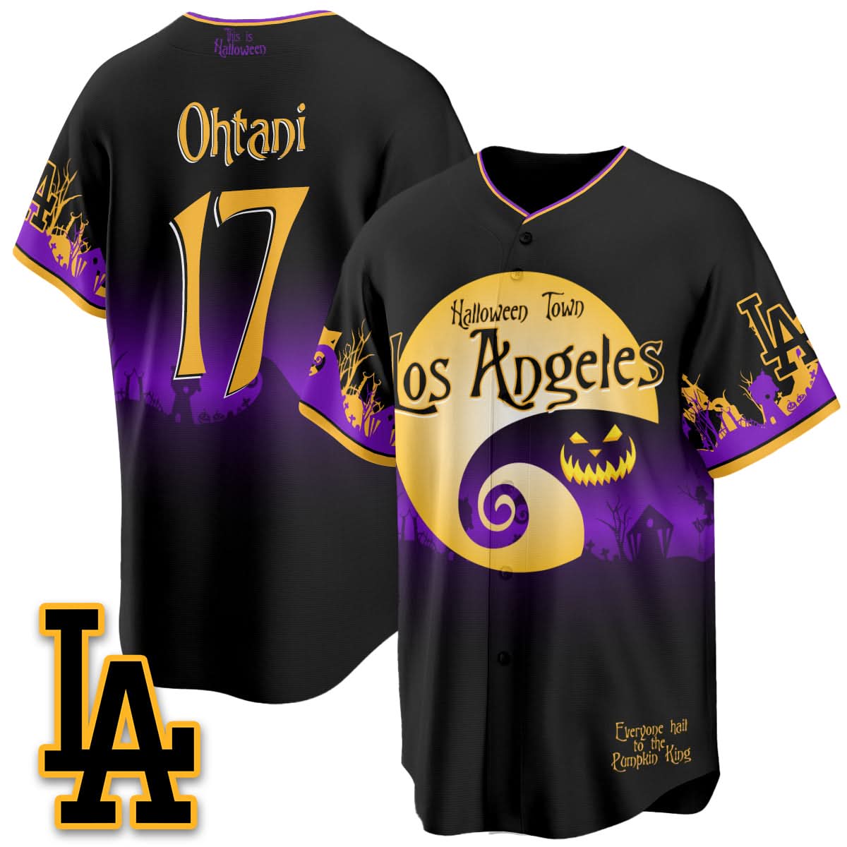 Los Angeles Dodgers "Halloween Town" Limited Jersey - Stitched-Cuztomshoes