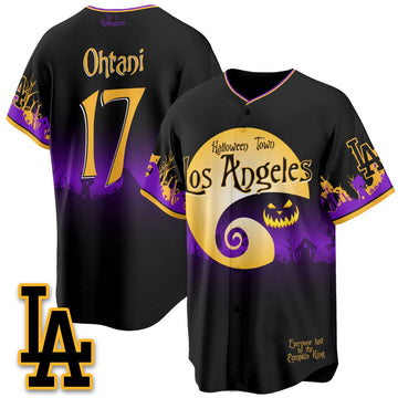 Los Angeles Dodgers "Halloween Town" Limited Jersey - Stitched-Cuztomshoes