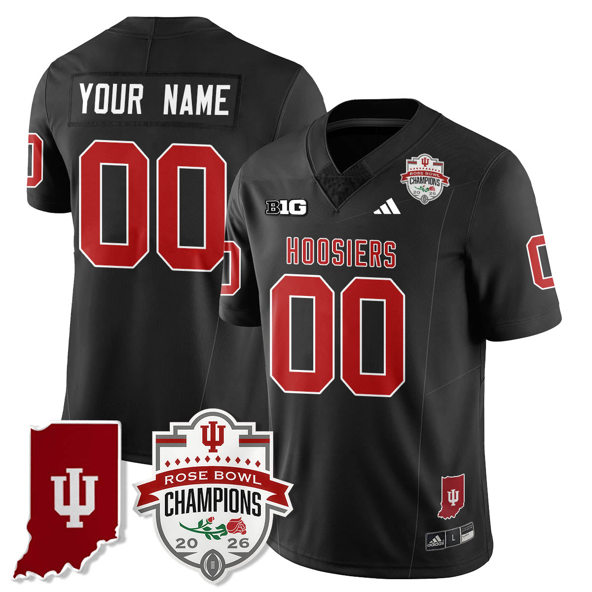 Indiana Hoosiers Vapor Limited Football Custom Jersey - Rose Bowl Champions-Cuztomshoes