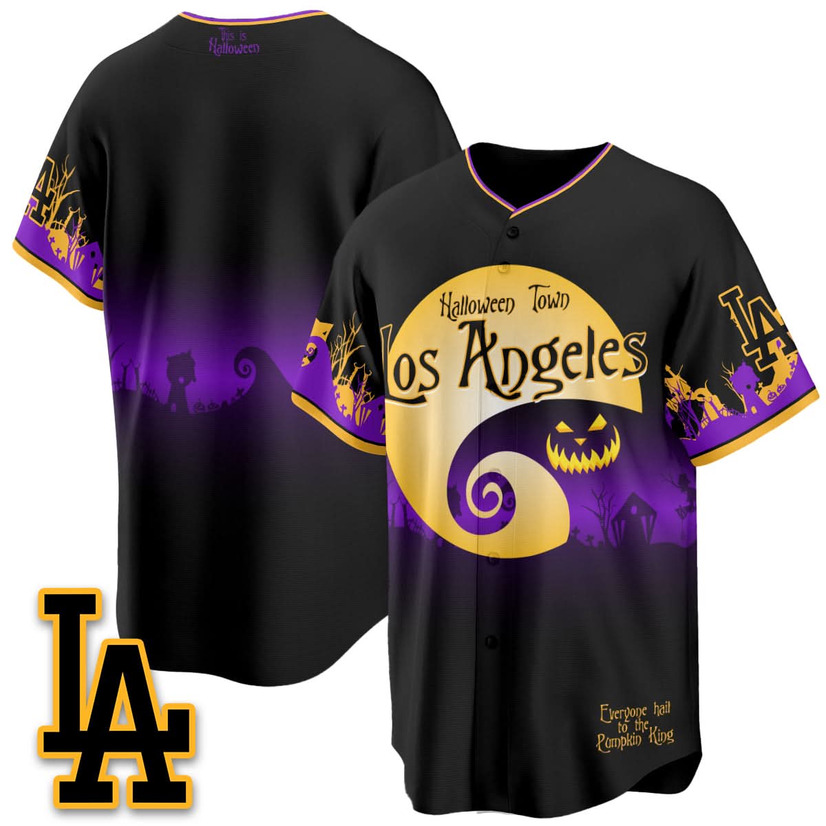 Los Angeles Dodgers "Halloween Town" Limited Jersey - Stitched-Cuztomshoes