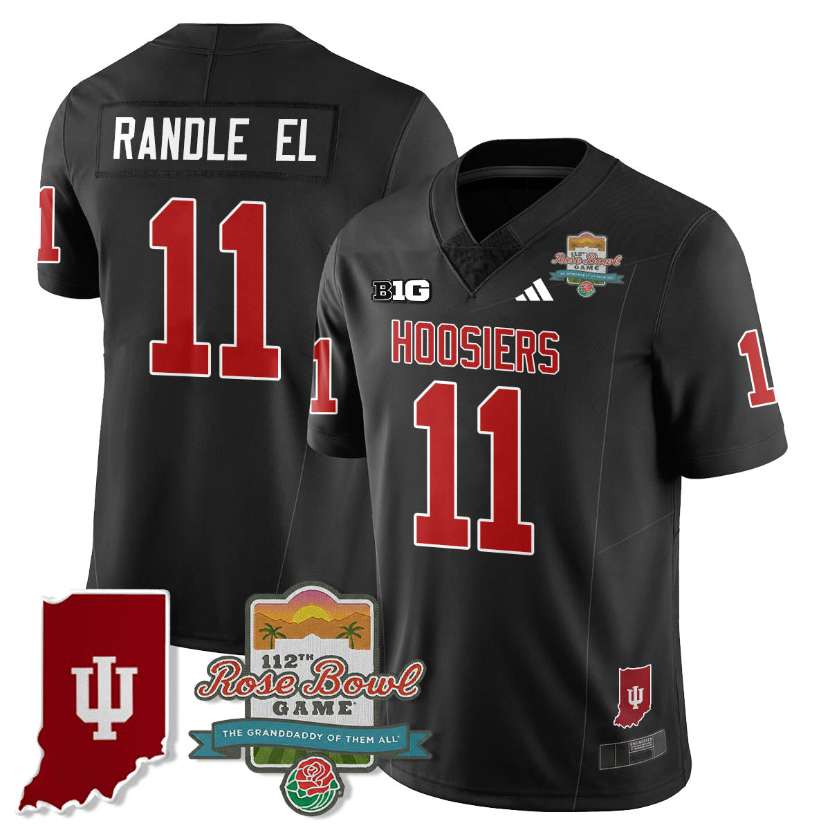 Indiana Hoosiers Vapor Limited Football Jersey - Rose Bowl 112th-Cuztomshoes