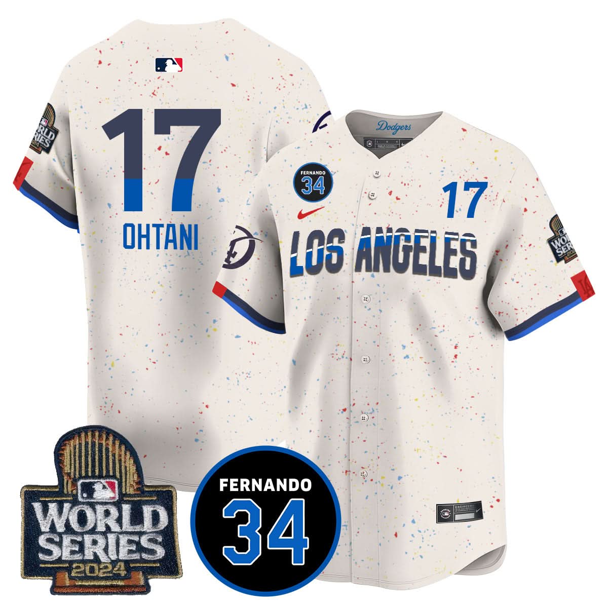 Los Angeles Dodgers Fernando Valenzuela Memorial Jersey - Stitched-Cuztomshoes