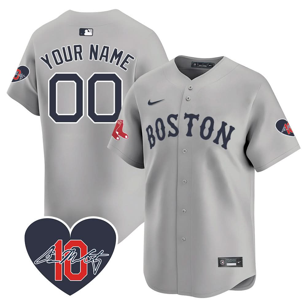 Boston Red Sox Custom Jersey - Memorial Patch - Stitched