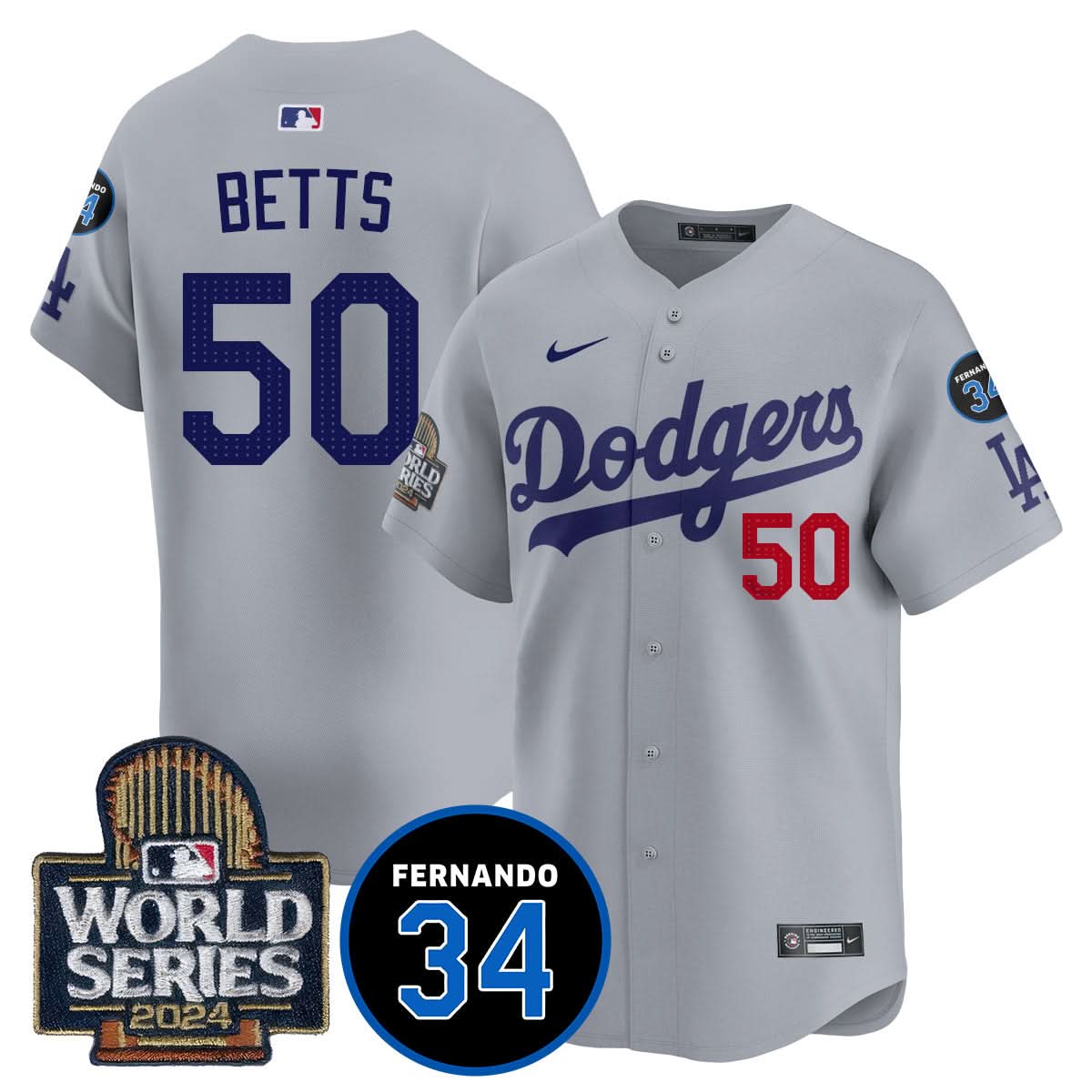 Los Angeles Dodgers Fernando Valenzuela Memorial Jersey - Stitched-Cuztomshoes