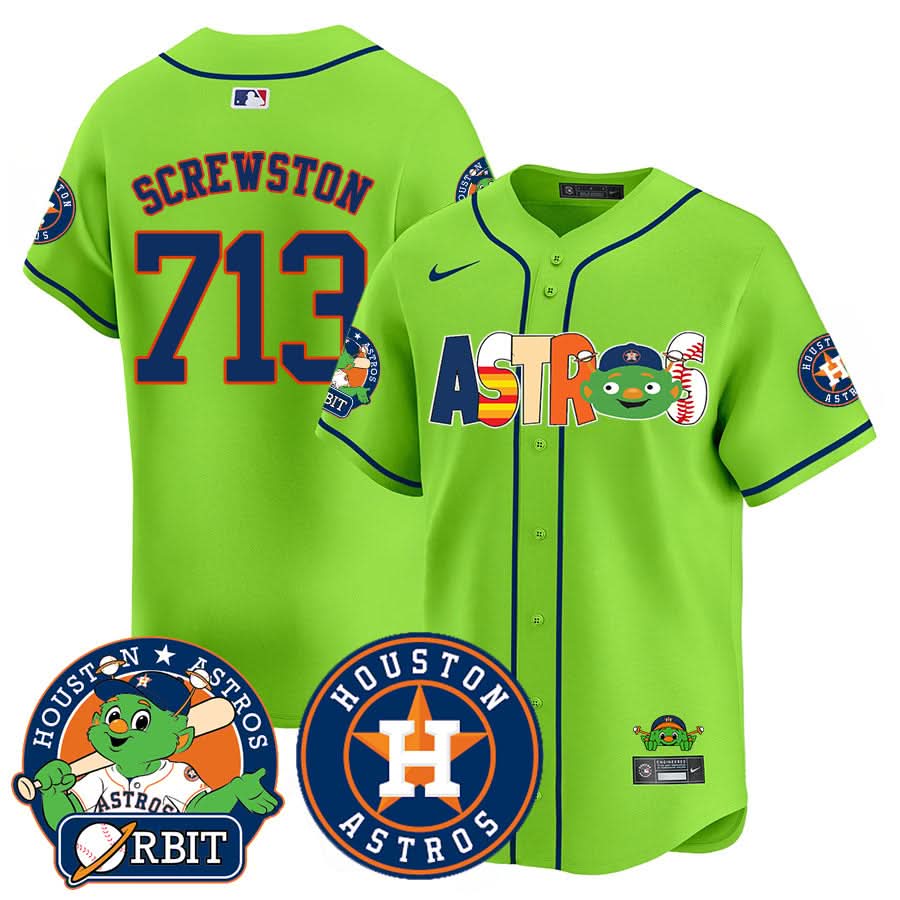 Houston Astros Orbit Vapor Premier Jersey - Stitched