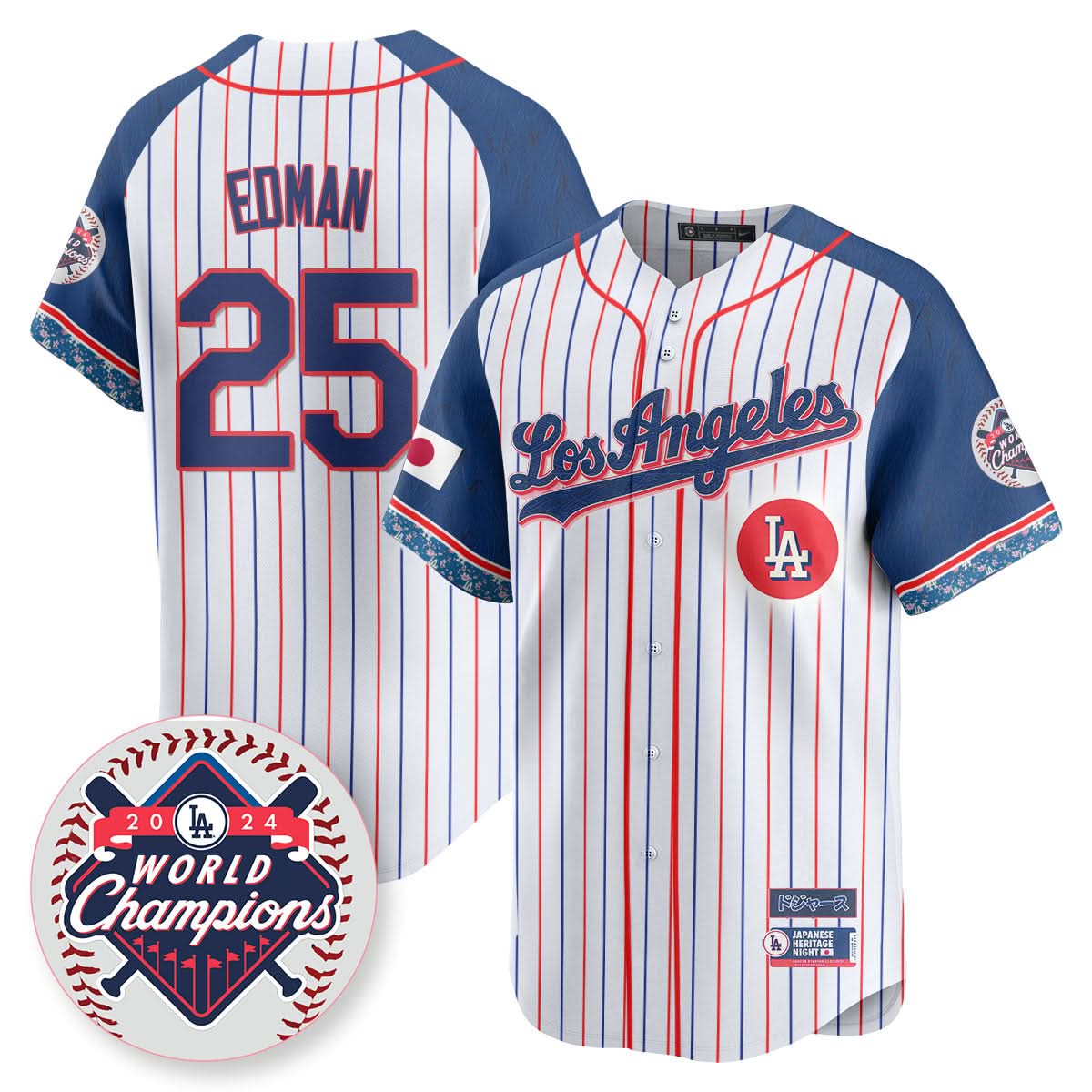 Los Angeles Dodgers Japanese Heritage Night Jersey - Stitched