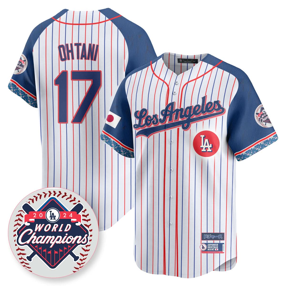 Los Angeles Dodgers Japanese Heritage Night Jersey - Stitched