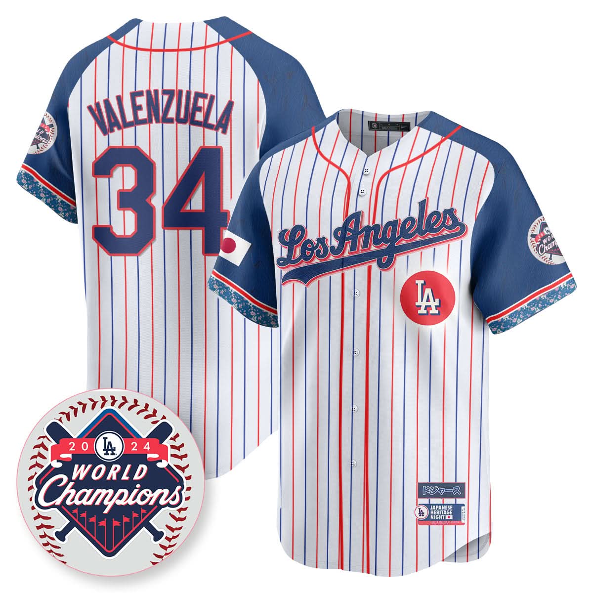 Los Angeles Dodgers Japanese Heritage Night Jersey - Stitched