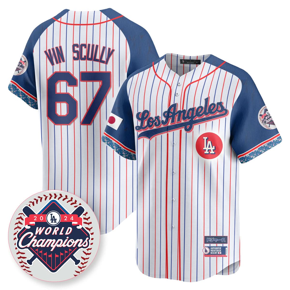 Los Angeles Dodgers Japanese Heritage Night Jersey - Stitched