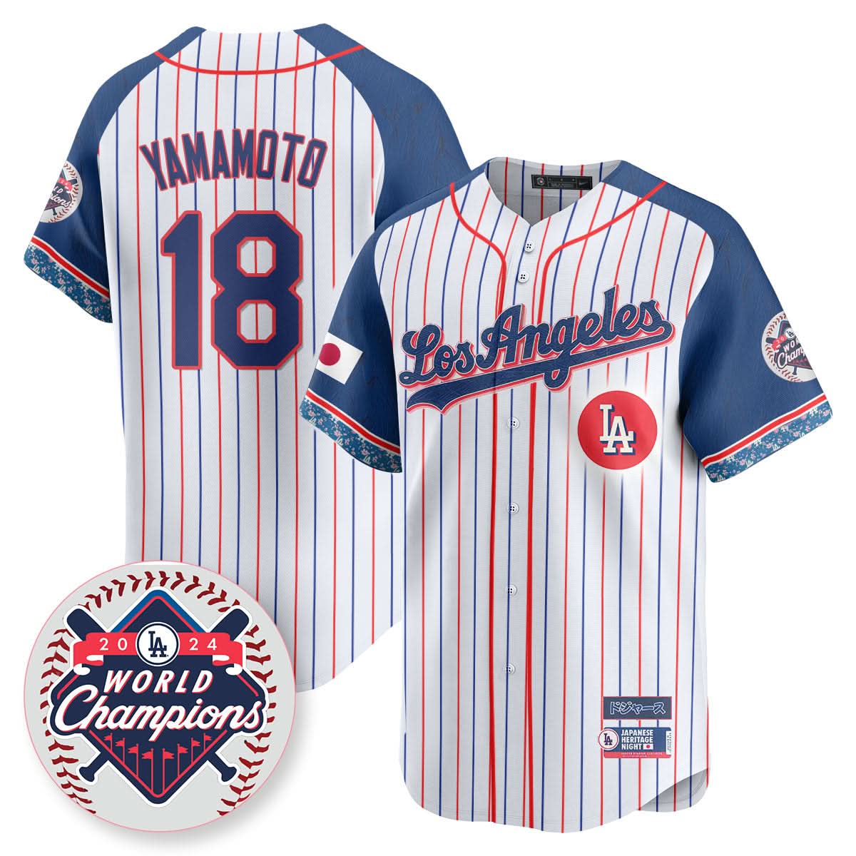 Los Angeles Dodgers Japanese Heritage Night Jersey - Stitched