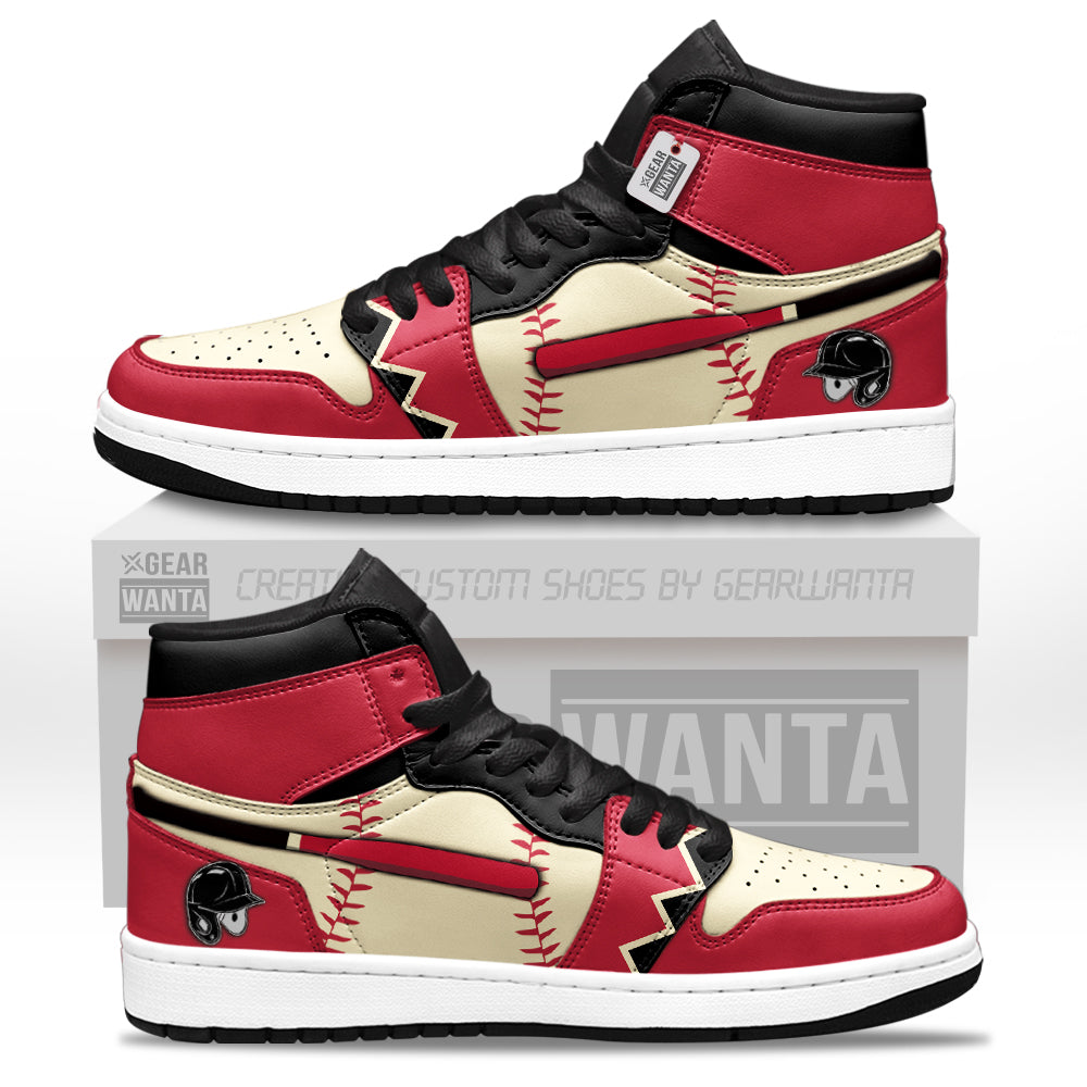 Arizona Baseball J1s Sneakers Personalized Your Team-Cuztomshoes