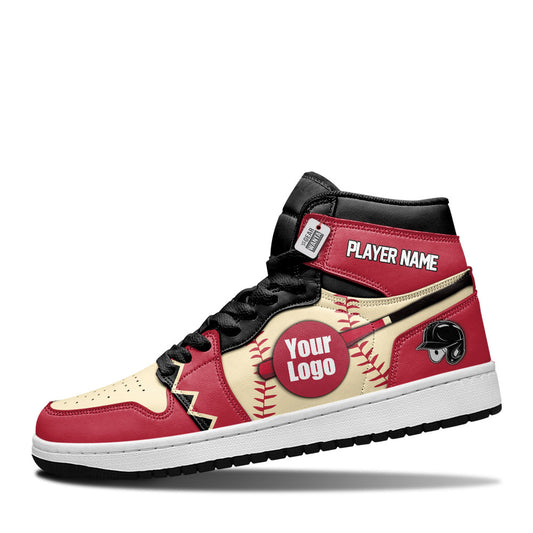 Arizona Baseball J1s Sneakers Personalized Your Teamcuztomshoes.com