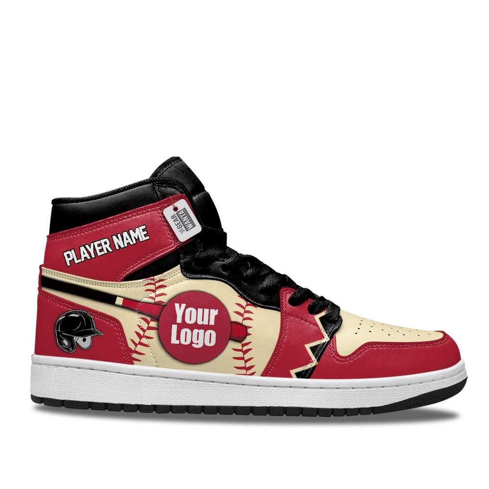 Arizona Baseball J1s Sneakers Personalized Your Team-Cuztomshoes