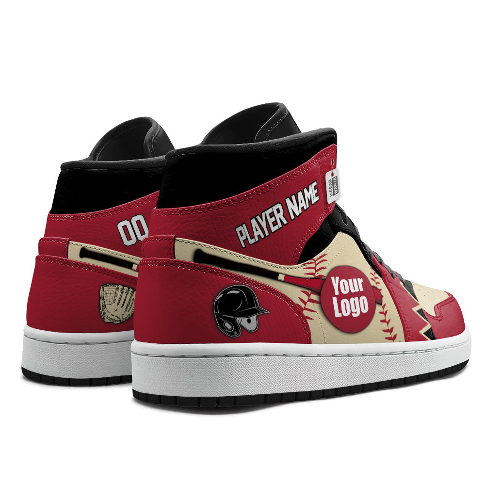 Arizona Baseball J1s Sneakers Personalized Your Teamcuztomshoes.com