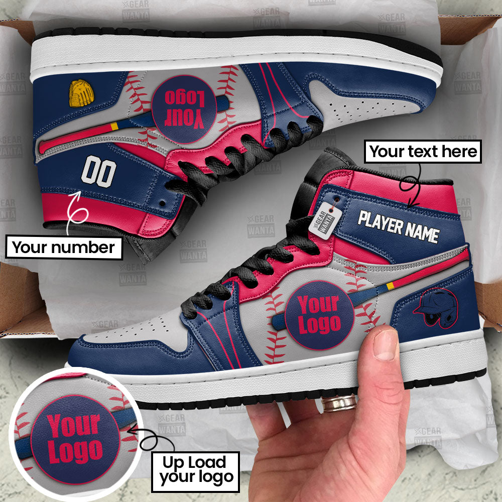 Atlanta Baseball J1s Sneakers Personalized Your Team-Cuztomshoes