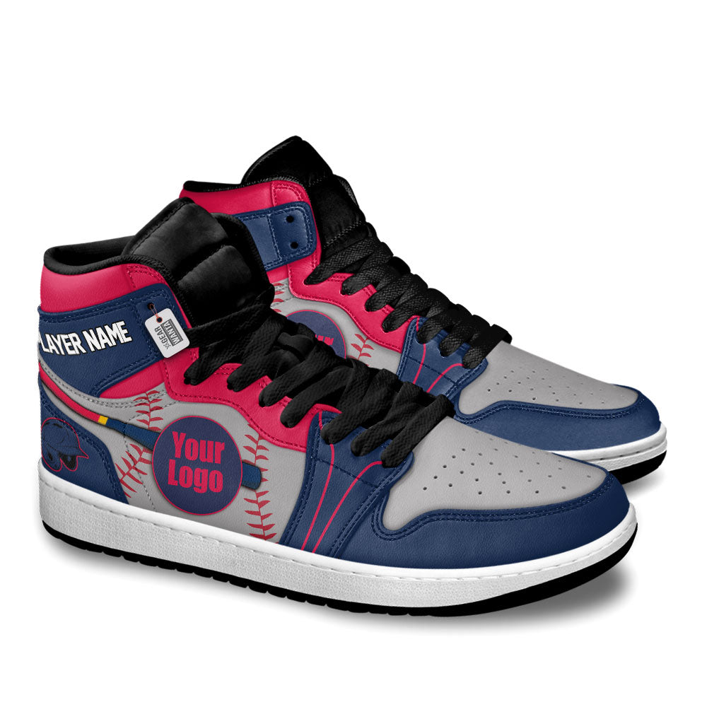 Atlanta Baseball J1s Sneakers Personalized Your Teamcuztomshoes.com