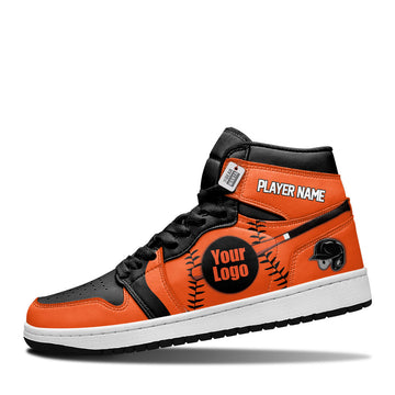 Baltimore Baseball Leather Shoes Custom Your Team - Cuztomshoes.com