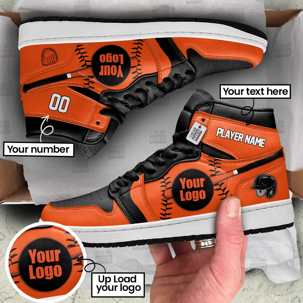 Baltimore Baseball J1s Sneakers Personalized Your Team-Cuztomshoes
