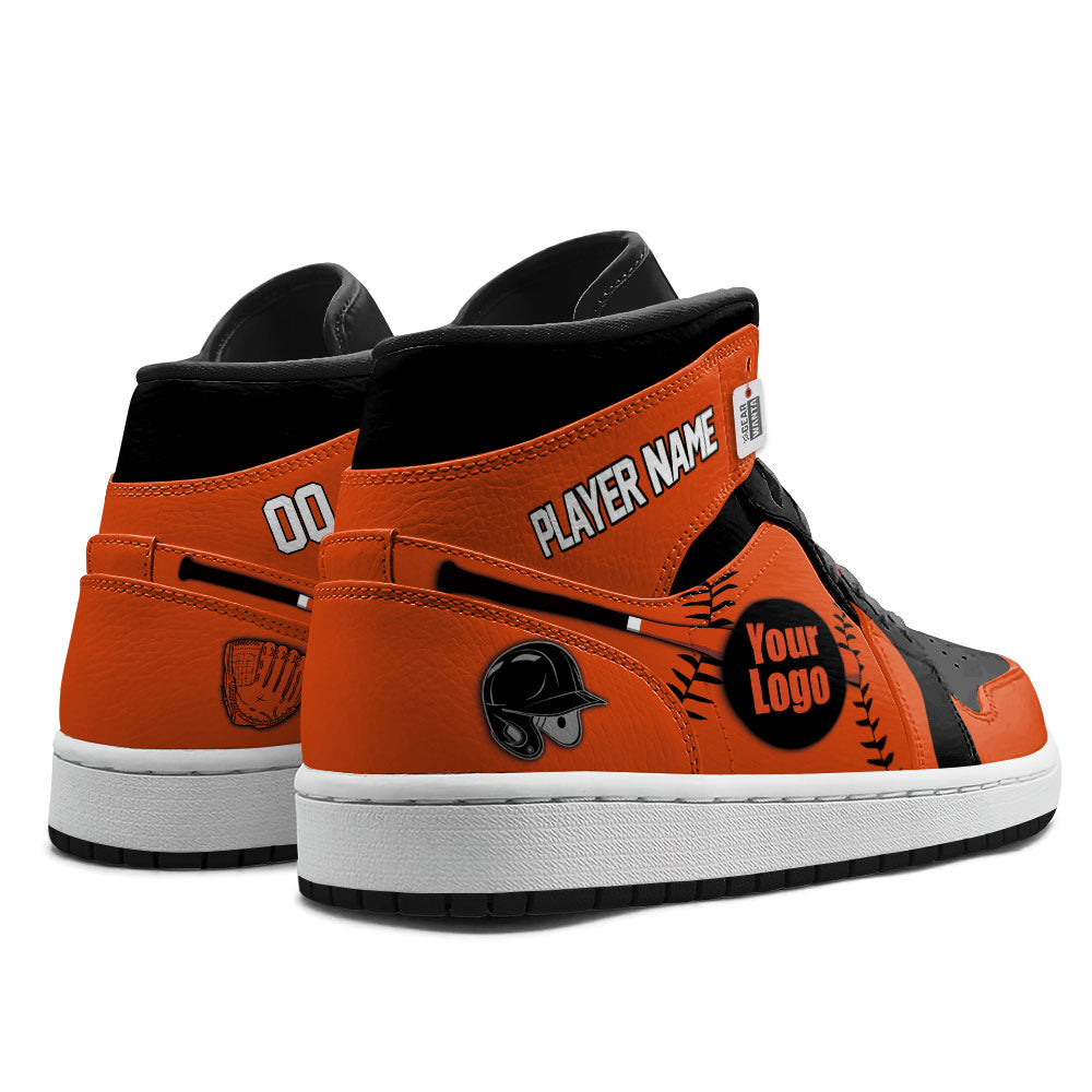 Baltimore Baseball J1s Sneakers Personalized Your Teamcuztomshoes.com