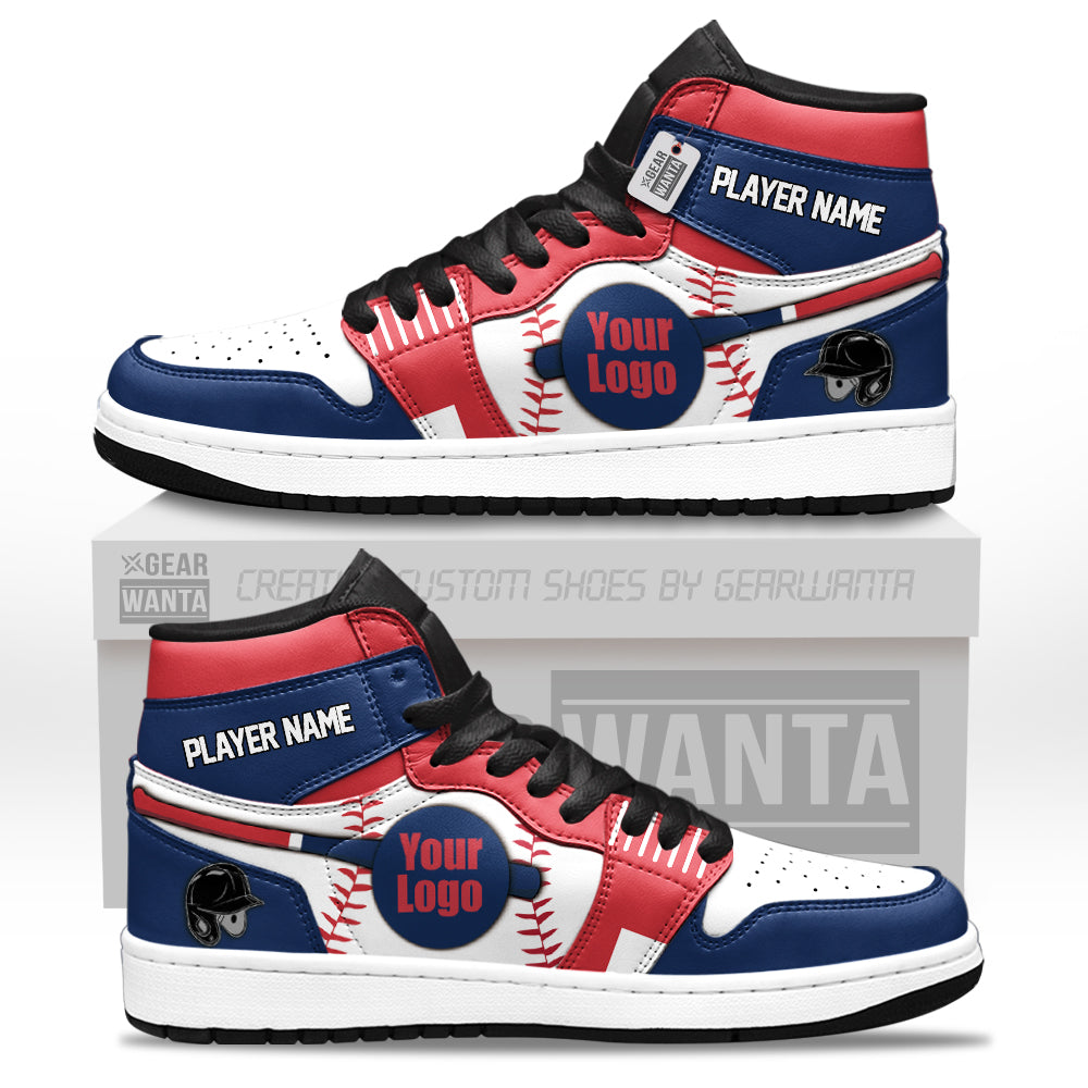 Boston Baseball J1s Sneakers Personalized Your Teamcuztomshoes.com