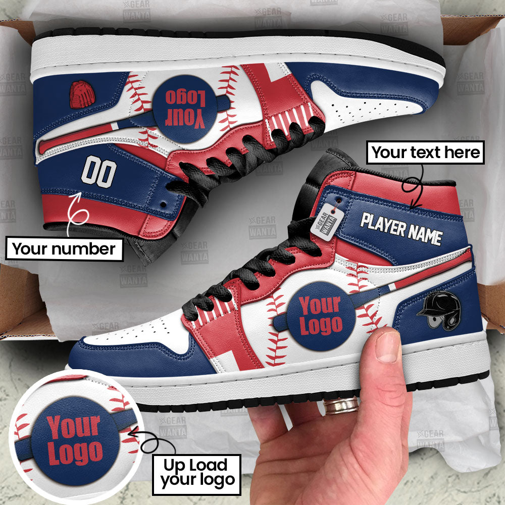Boston Baseball J1s Sneakers Personalized Your Team-Cuztomshoes