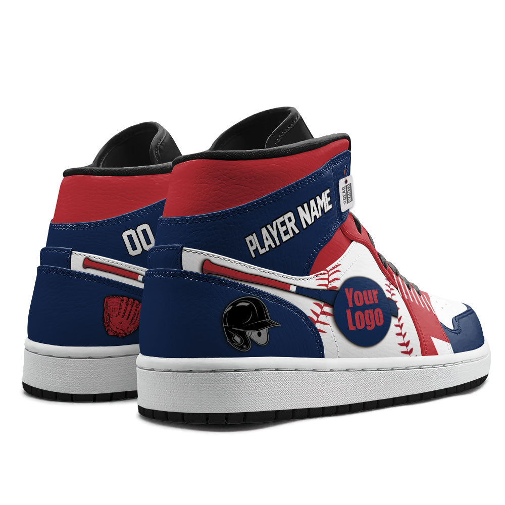 Boston Baseball J1s Sneakers Personalized Your Teamcuztomshoes.com