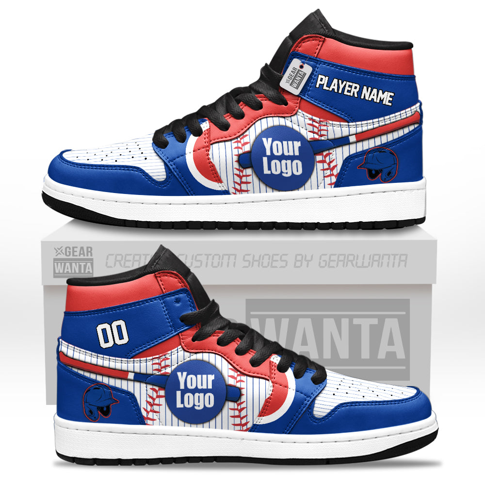 Chicago Baseball J1s Sneakers Personalized Your Teamcuztomshoes.com