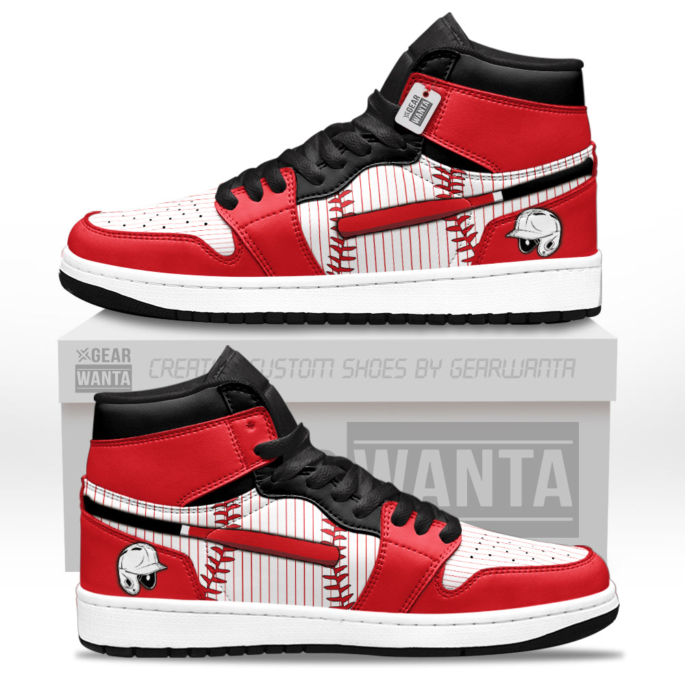 Cincinnati Baseball J1s Sneakers Personalized Your Team-Cuztomshoes