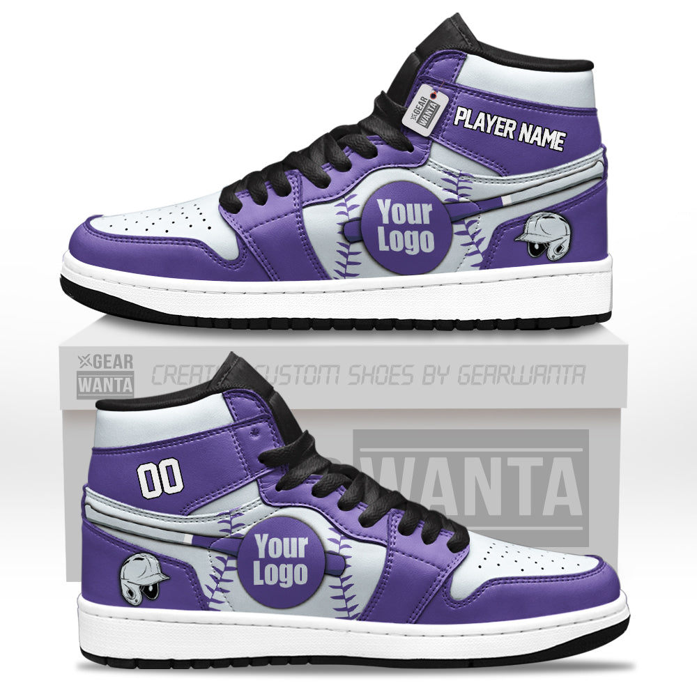 Colorado Baseball J1s Sneakers Personalized Your Teamcuztomshoes.com