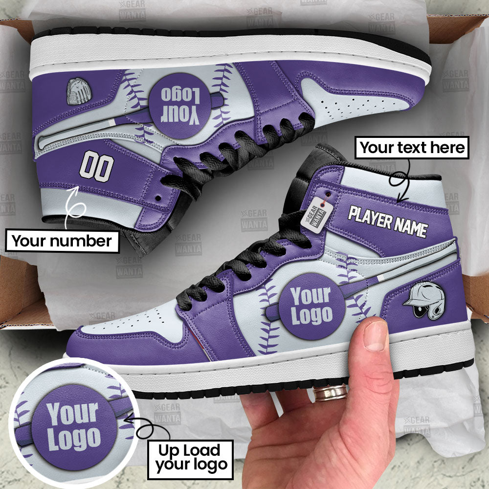 Colorado Baseball J1s Sneakers Personalized Your Team-Cuztomshoes
